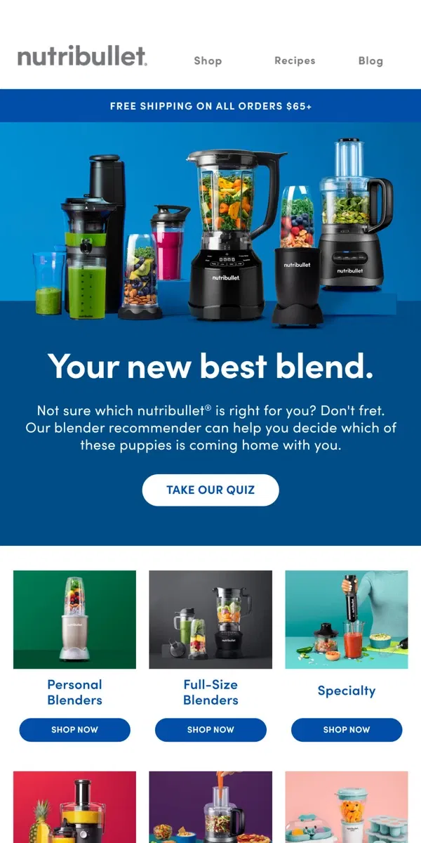 Email from nutribullet. Ready for an upgrade?