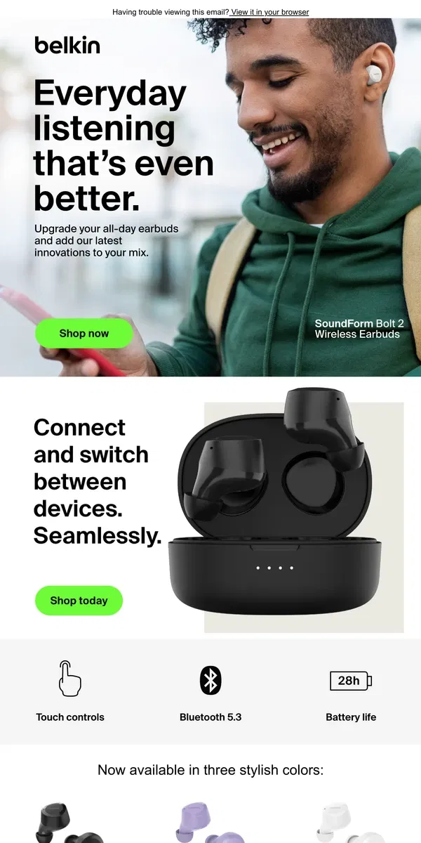 Email from Belkin. Want to hear about our latest upgrade?