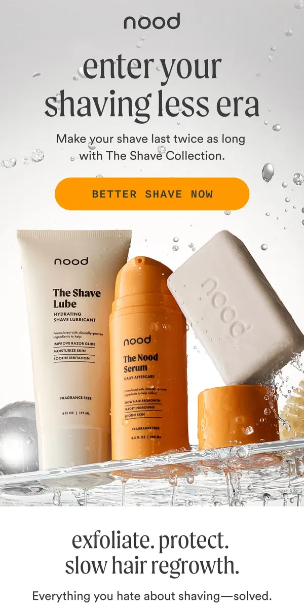 Email from Nood. Make Shaving Suck Less 🤞