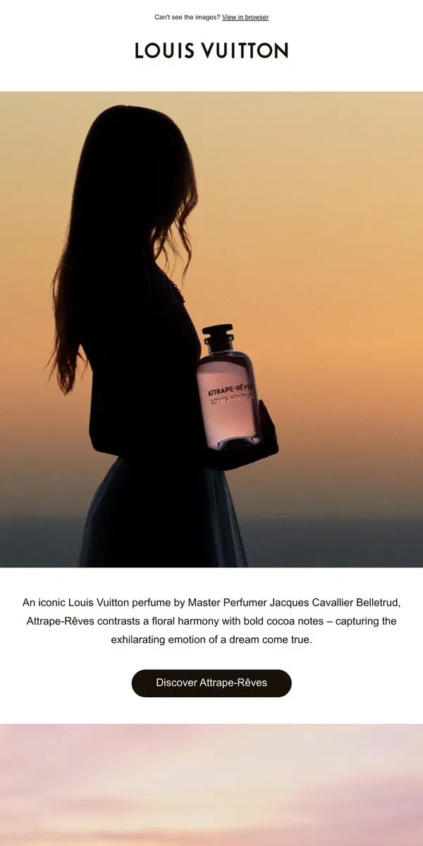 Email from Louis Vuitton. Attrape-Rêves: An Empowering Fragrance