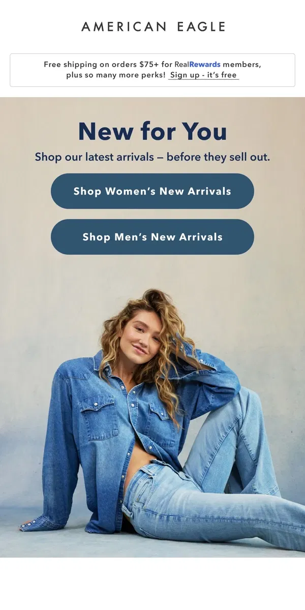 Email from American Eagle. Nice to meet ✨ NEW ✨