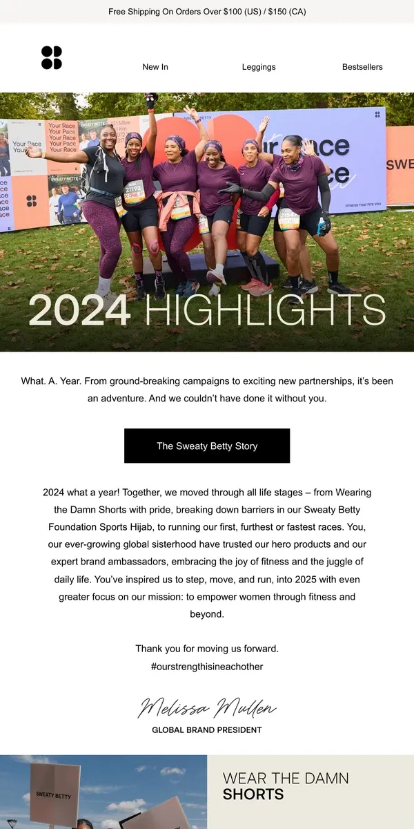 Email from Sweaty Betty. Our best moments from 2024