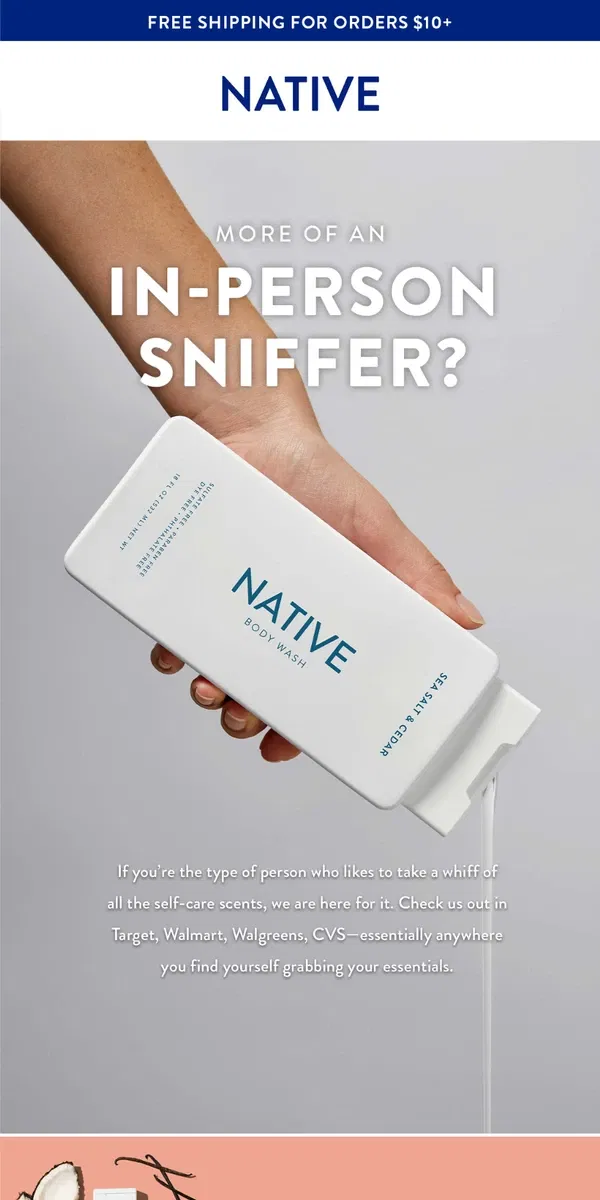 Email from Native. Need to do the sniff check first?