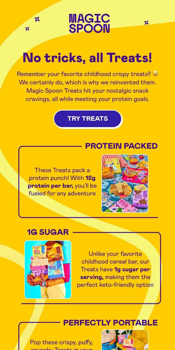 Email from Magic Spoon Cereal. We’ve got a (protein) Treat for you!