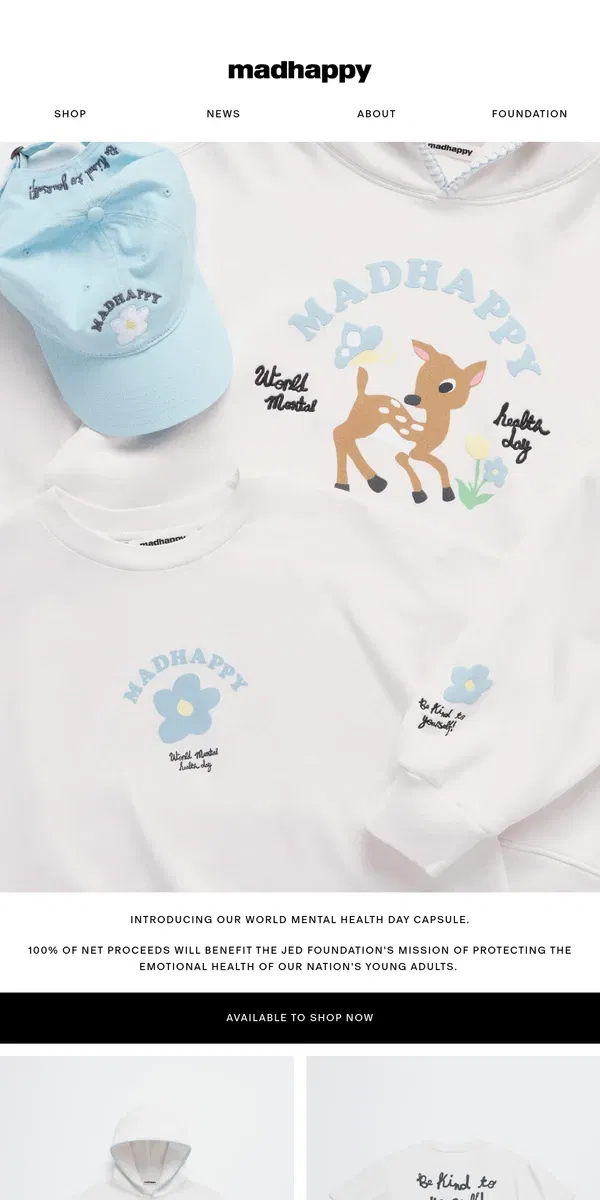 Email from Madhappy. World Mental Health Day Capsule