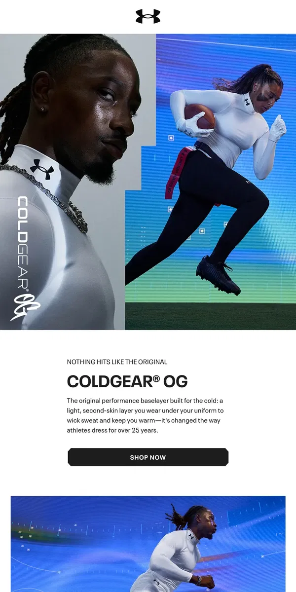 Email from Under Armour. ColdGear OG: The original performance baselayer