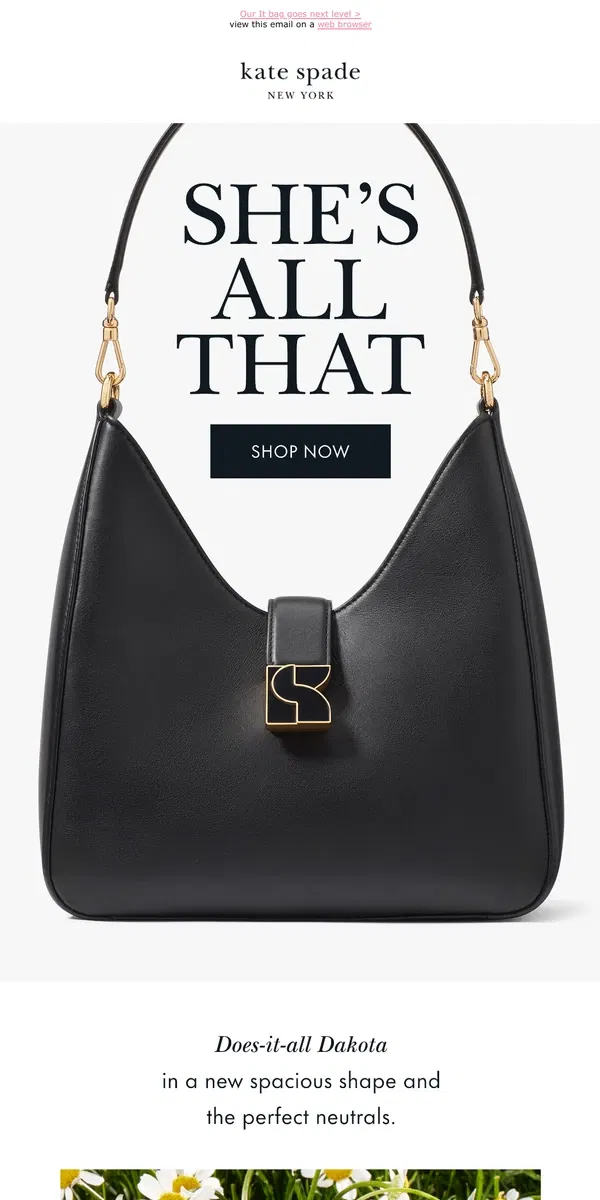 Email from Kate Spade. Make room for the new Dakota