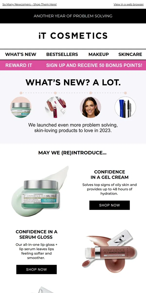 Email from IT Cosmetics. Our Unforgettable 2023 Launches