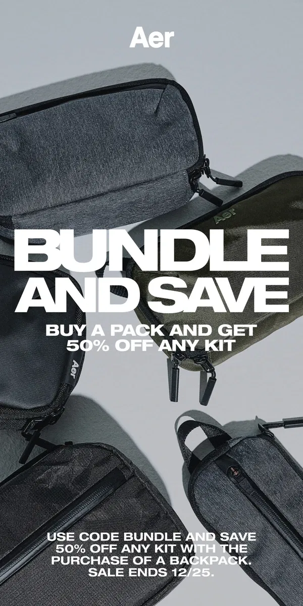 Email from Aer. Bundle and Save Sale