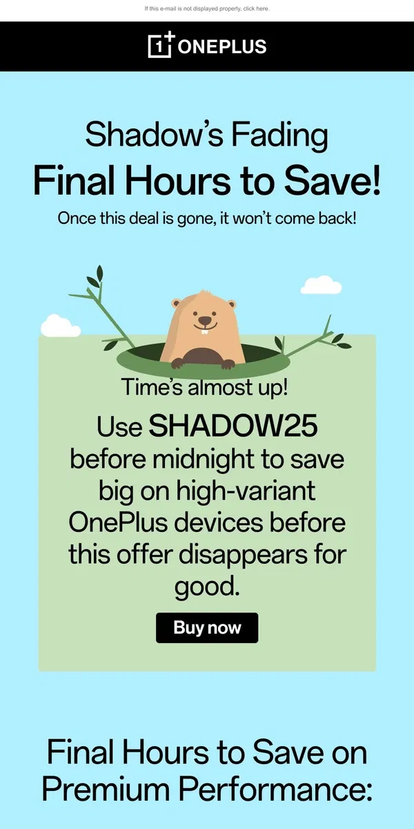 Email from OnePlus. Will Savings See Their Shadow?