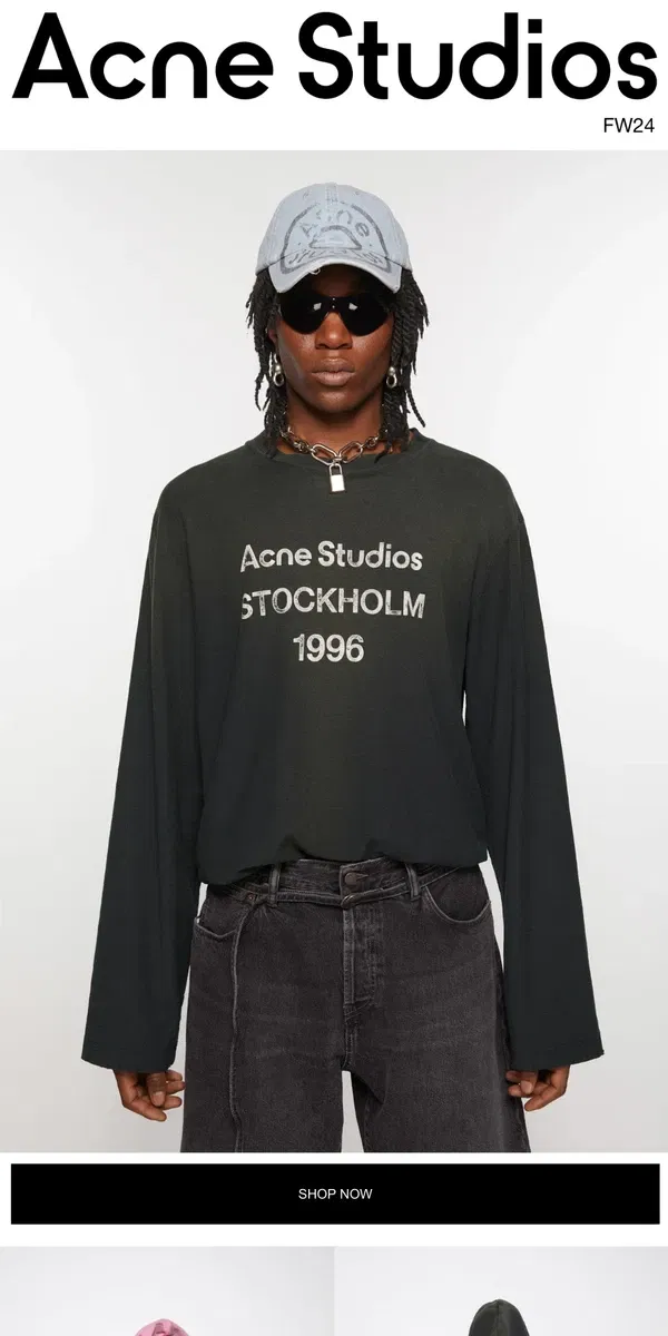 Email from Acne Studios. New in: 1996 Logo