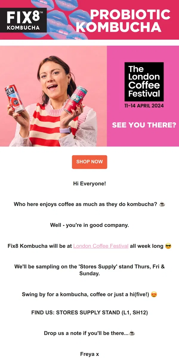 Email from FIX8. ☕LONDON COFFEE FESTIVAL 2024 ☕