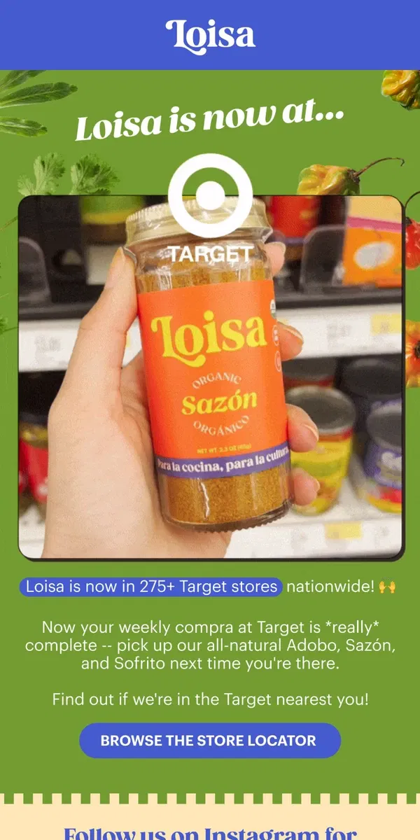 Email from Loisa. LOISA IS NOW AT TARGET 🎯