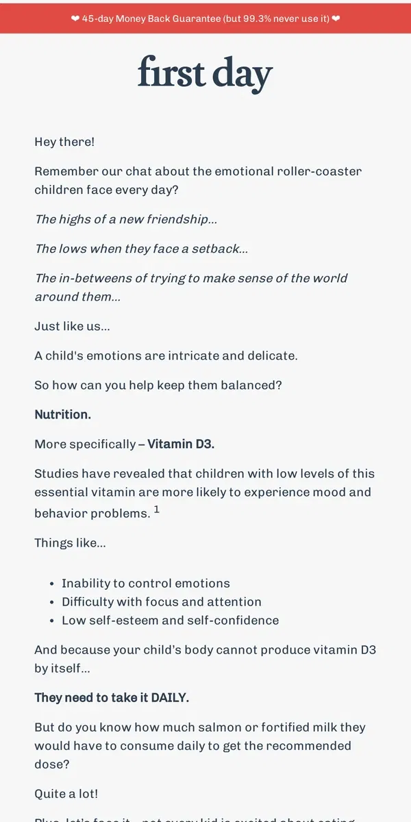 Email from First Day. The hidden key to your child’s mood and behavior