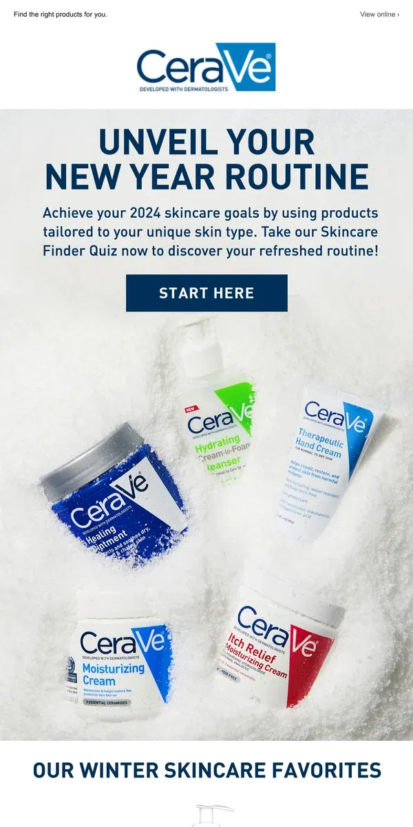 Email from CeraVe. Let's Build Your 2024 Skincare Routine!