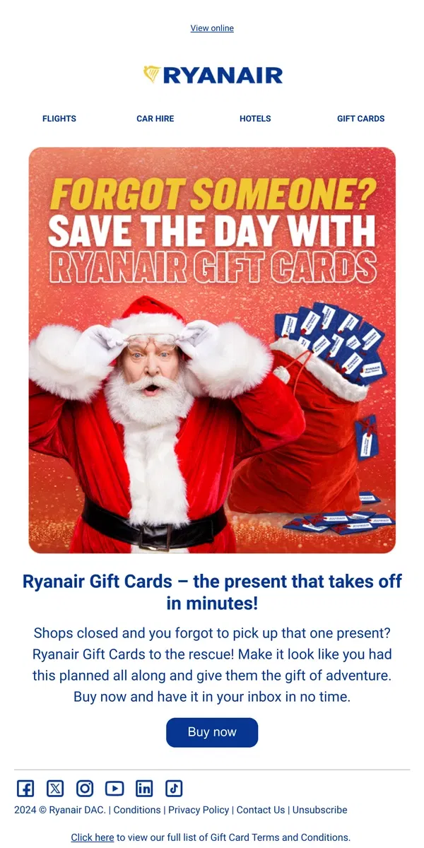 Email from Ryanair. Who did you forget about?! 😮