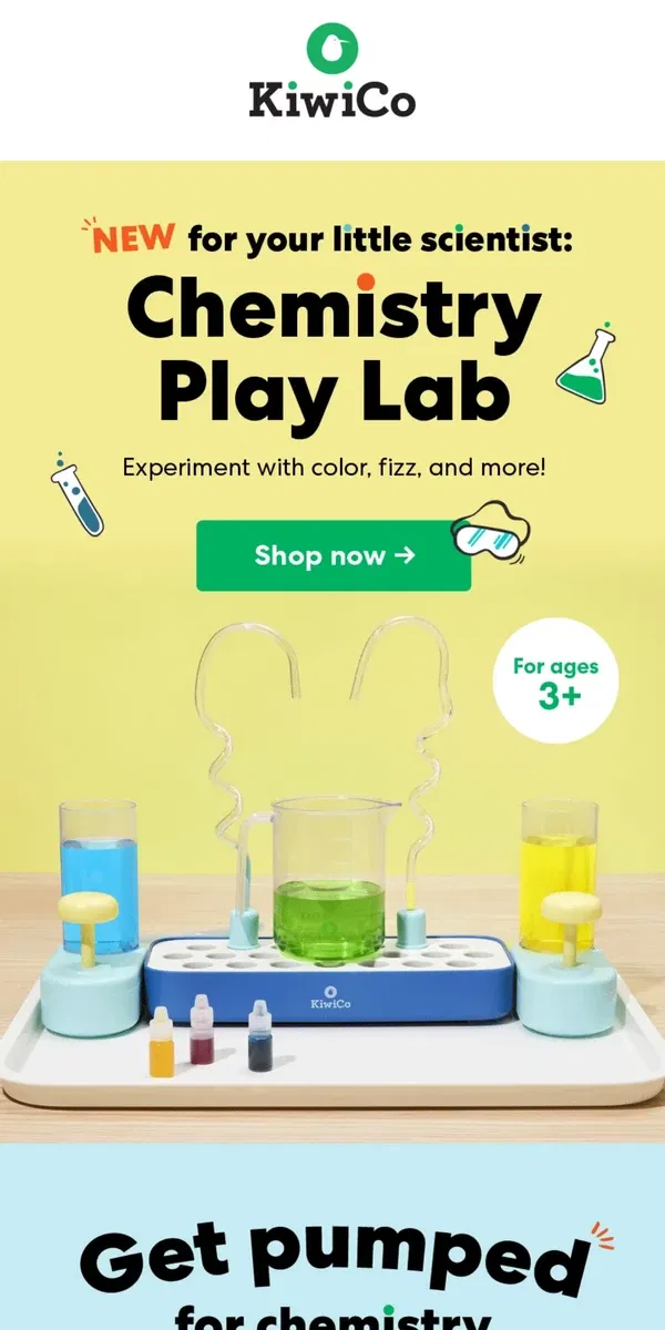 Email from KiwiCo. NEW! Chemistry Play Lab 🧪