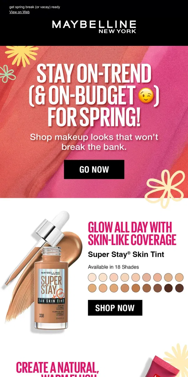 Email from Maybelline. it's time for a makeup refresh! ⏰