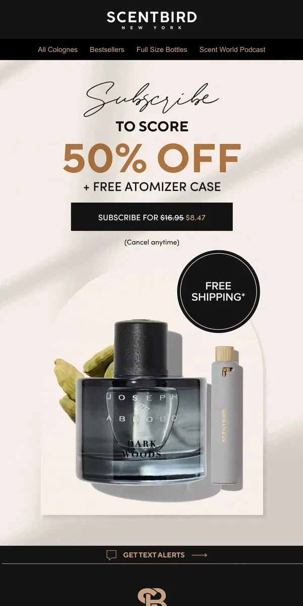 Email from Scentbird. Exclusive 50% Off - Limited Time Only