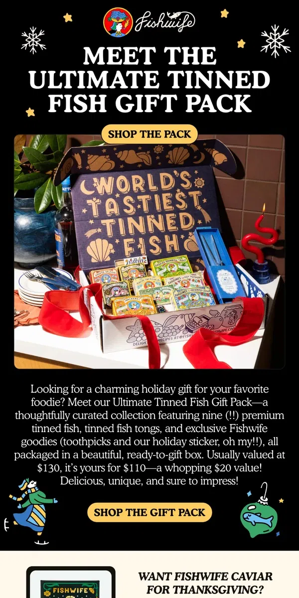 Email from Fishwife. NEW! The Ultimate Tinned Fish Gift Pack 🎁