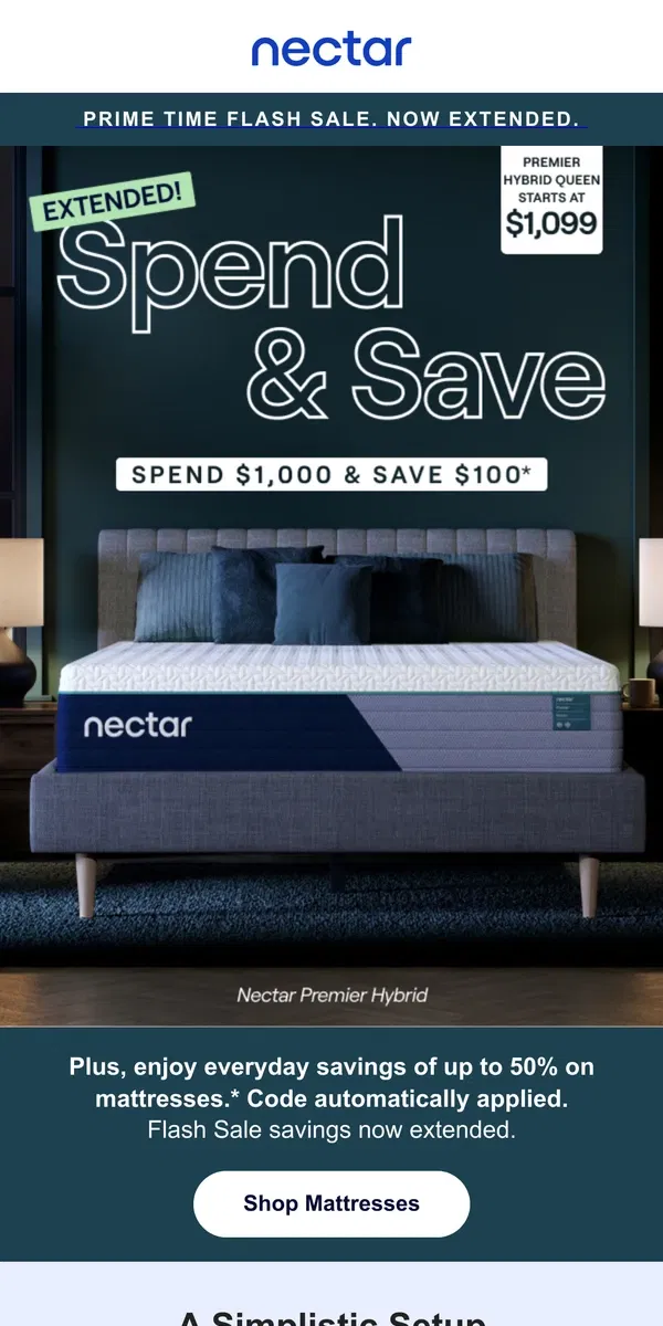 Email from Nectar. Snooze on savings 💤? Don't fret! Flash Sale EXTENDED! 🎉