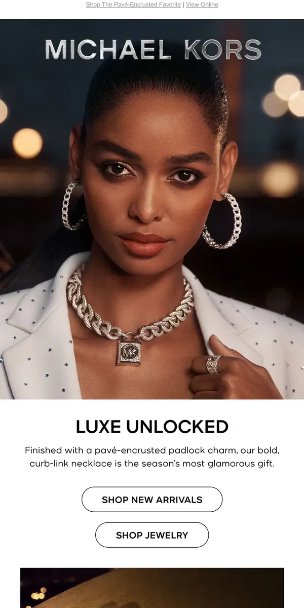 Email from Michael Kors. A Best-Selling Necklace Makes For A Glamorous Gift