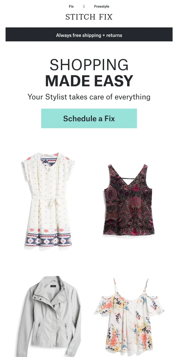 Email from Stitch Fix. Instant inspo