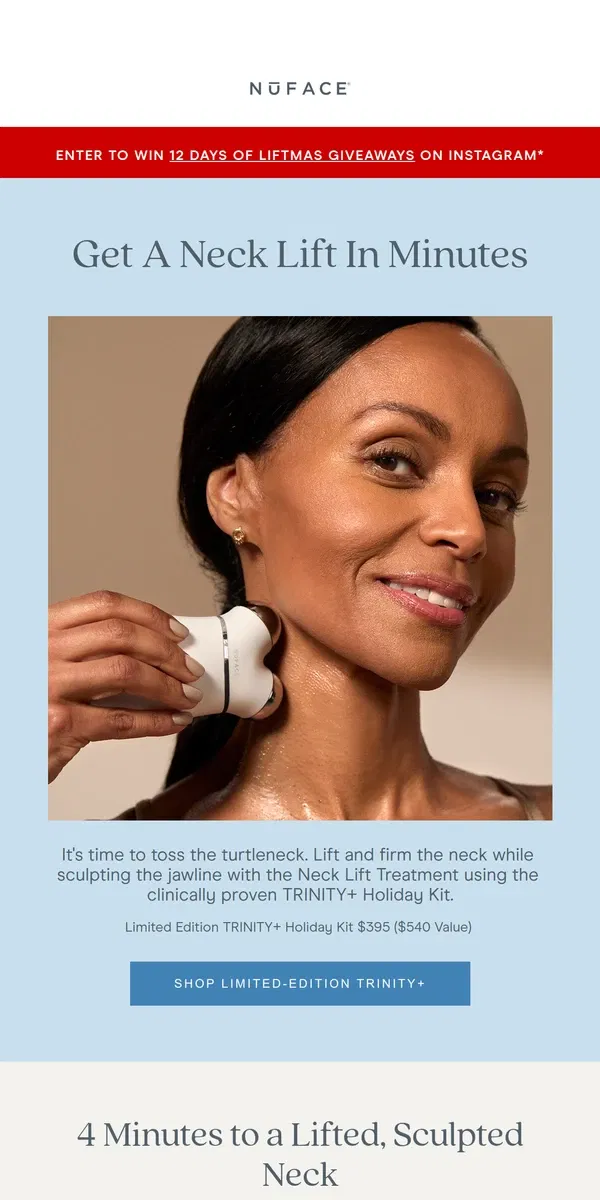 Email from NuFACE. Treatment to Try: Neck Lift