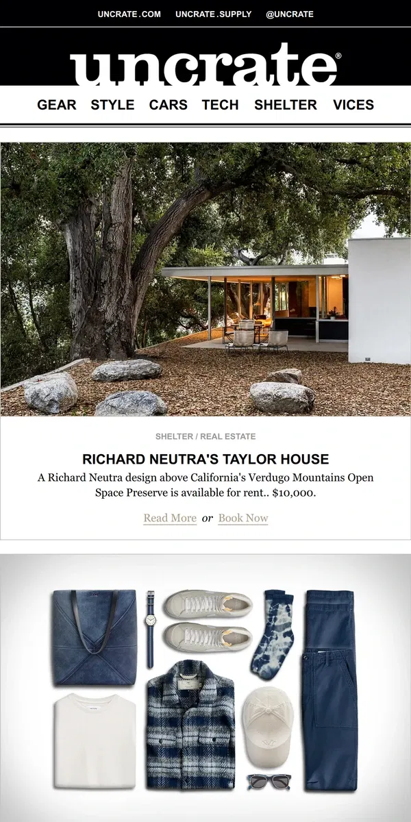 Email from Uncrate. Richard Neutra's Taylor House & more