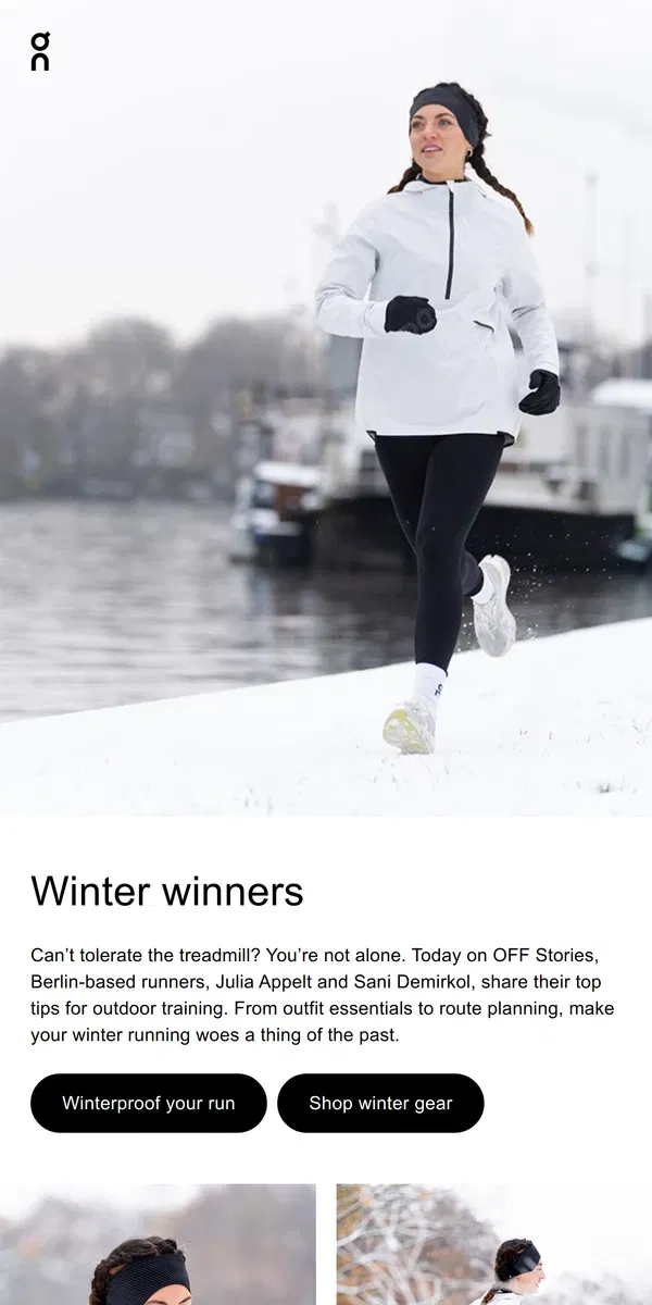 Email from On. ☁️ Make cold-weather running easier