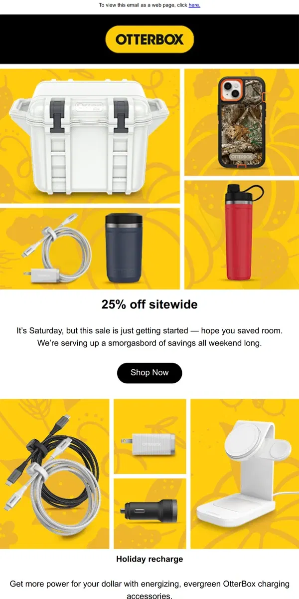 Email from OtterBox. Things are heating up — and not just your leftovers