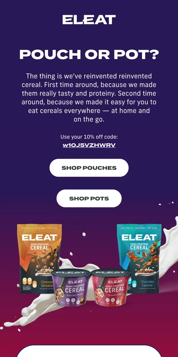 Email from ELEAT. To pouch or not to pouch?