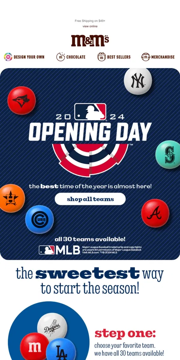 Email from M&M's. Hey, are you ready for baseball season? ⚾