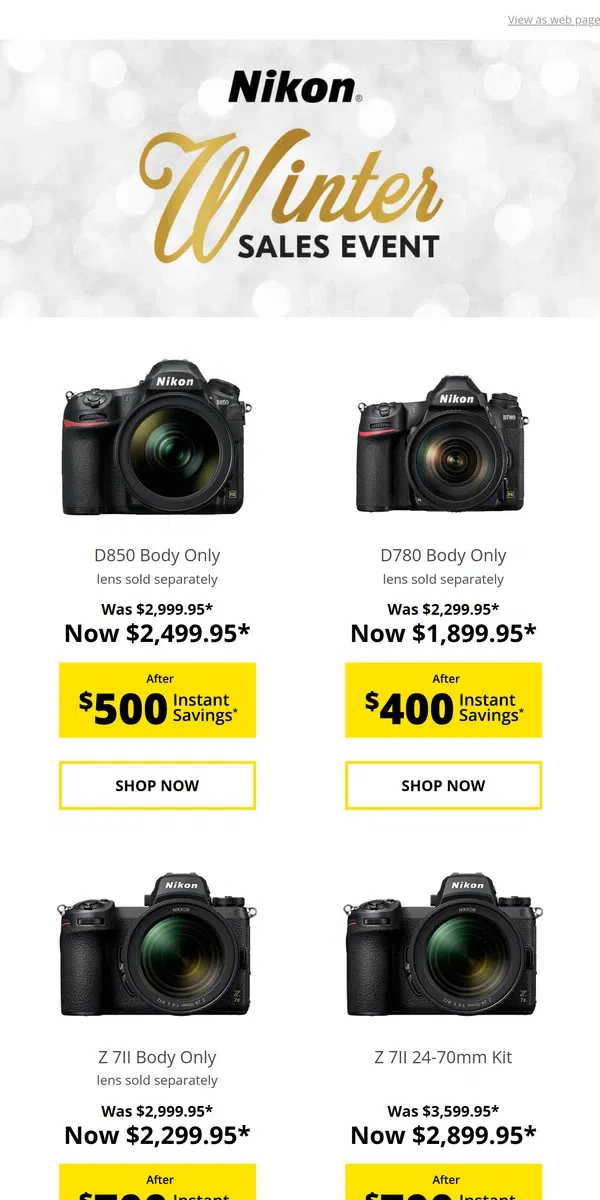 Email from Nikon. There is still time to save