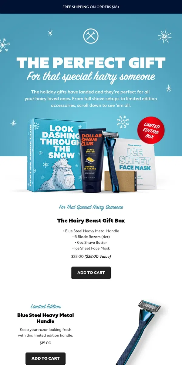 Email from Dollar Shave Club. Gifting is handled🎁