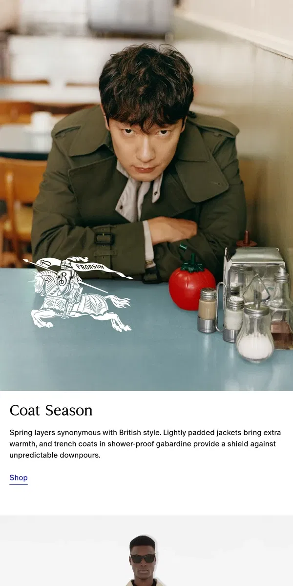 Email from Burberry. Actor Son Sukku wears our new trench coat