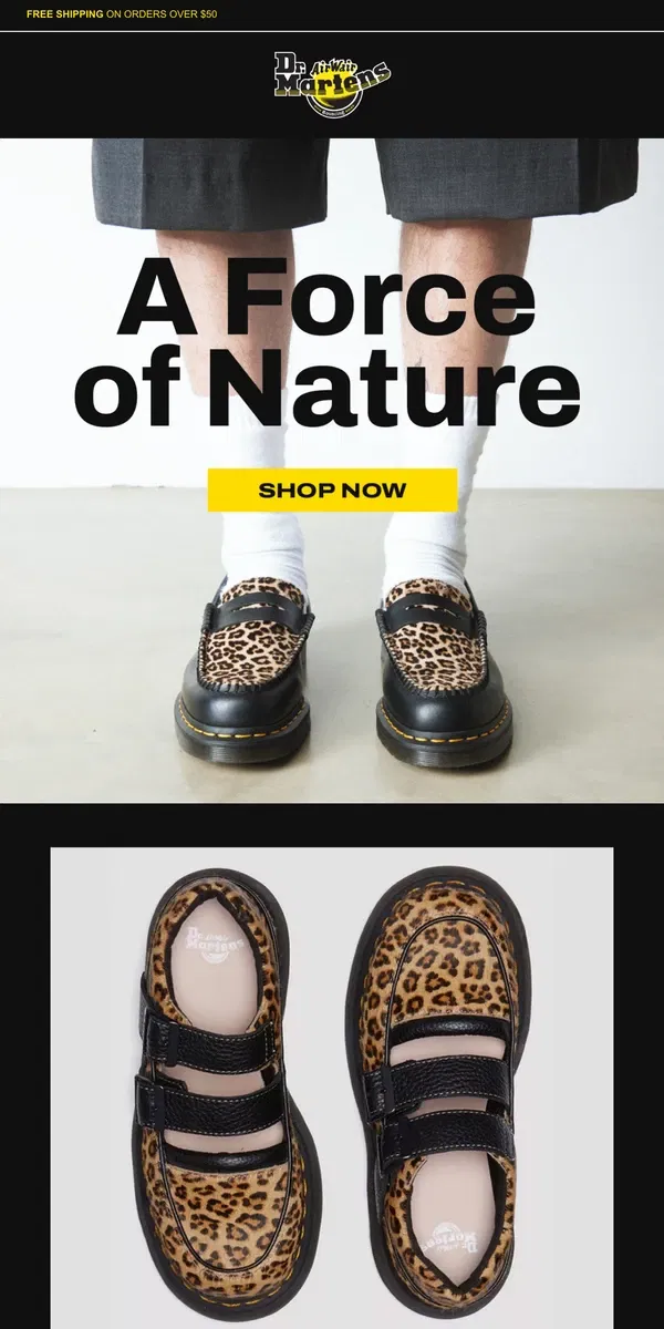 Email from Dr. Martens. Give into the call of the wild