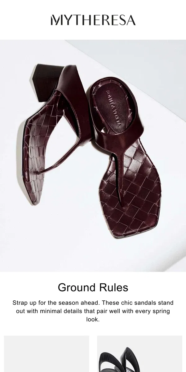 Email from Mytheresa. 👡 Minimalist sandals, maximum impact 