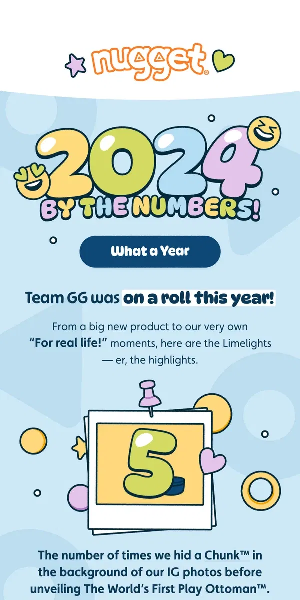 Email from Nugget. 2024: The year of CHUNK!