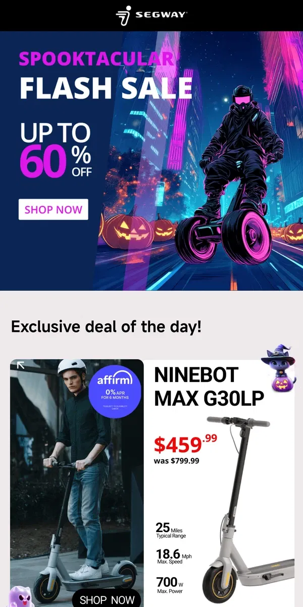 Email from Segway. Save Up to 60% on Your Favorites!