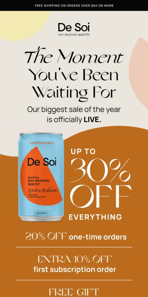 Email from De Soi. BLACK FRIDAY IS LIVE: Up to 30% OFF Everything