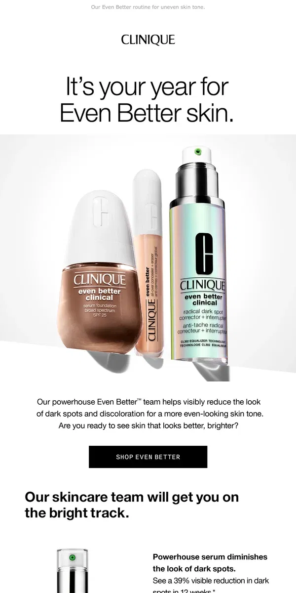 Email from Clinique. 🔆 BRIGHT 🔆 ideas for brighter-looking skin.