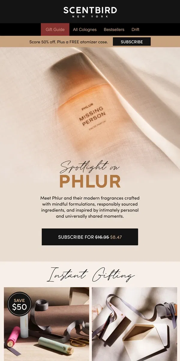 Email from Scentbird. Phlur: Your NEW favorite brand