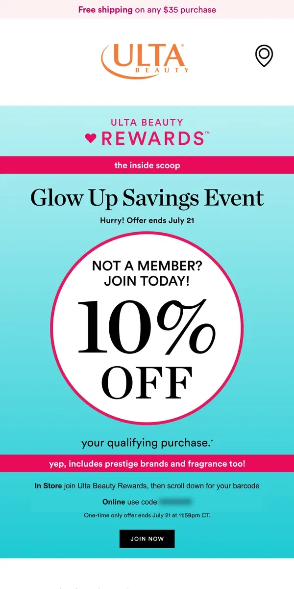 Email from Ulta Beauty. 🚨 LAST DAY to get 10% off! 🚨