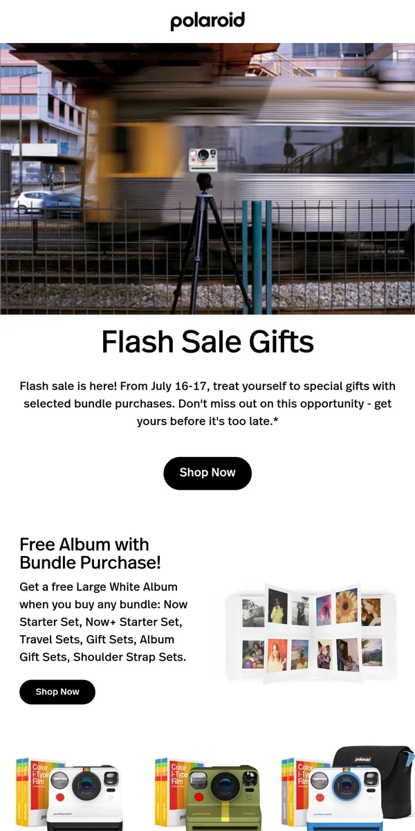 Email from Polaroid. Flash Sale Special!