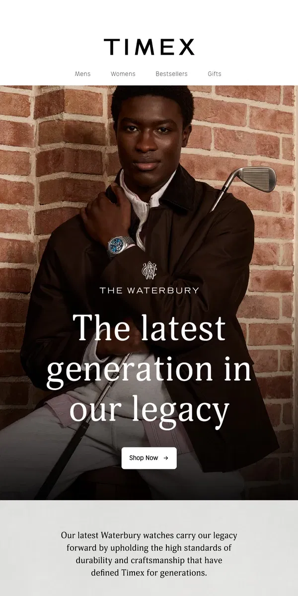 Email from Timex. A New Generation: The Waterbury