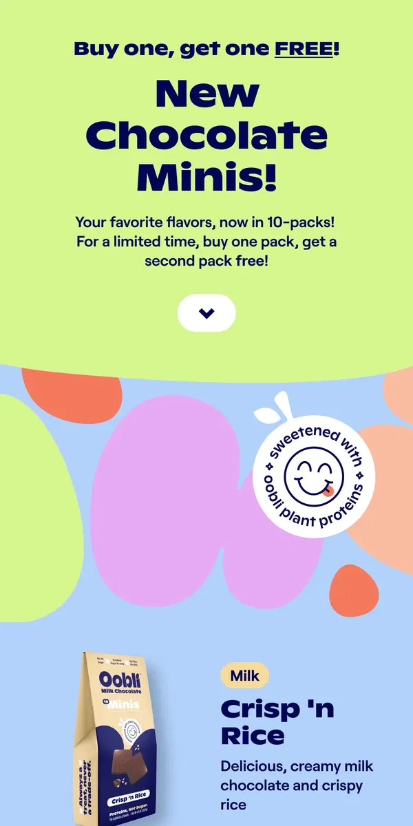 Email from Oobli. Favorite flavors now in 10 packs!