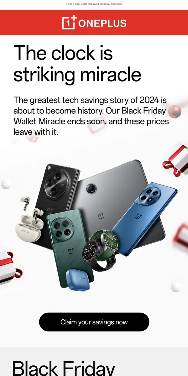 Email from OnePlus. Best discounts of 2024🖤