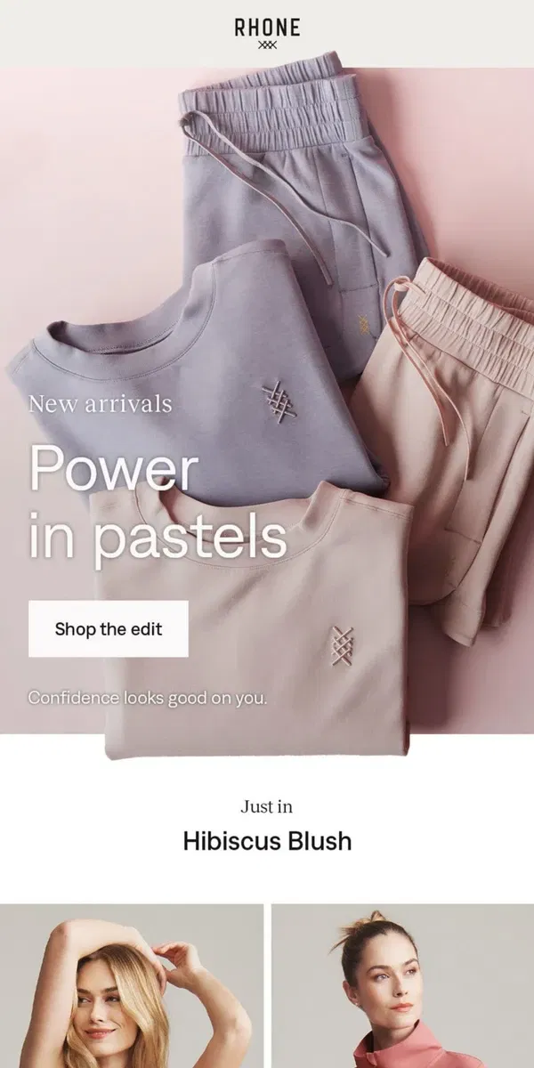 Email from Rhone. Poised in pastels