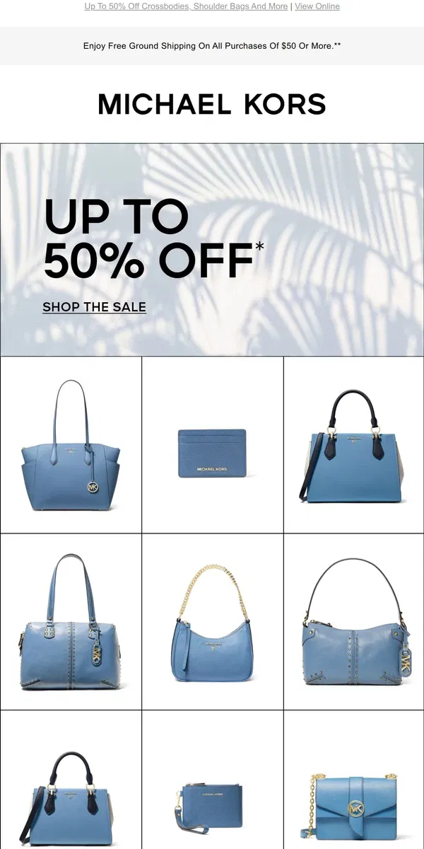 Email from Michael Kors. New Markdowns On Must-Have Handbags